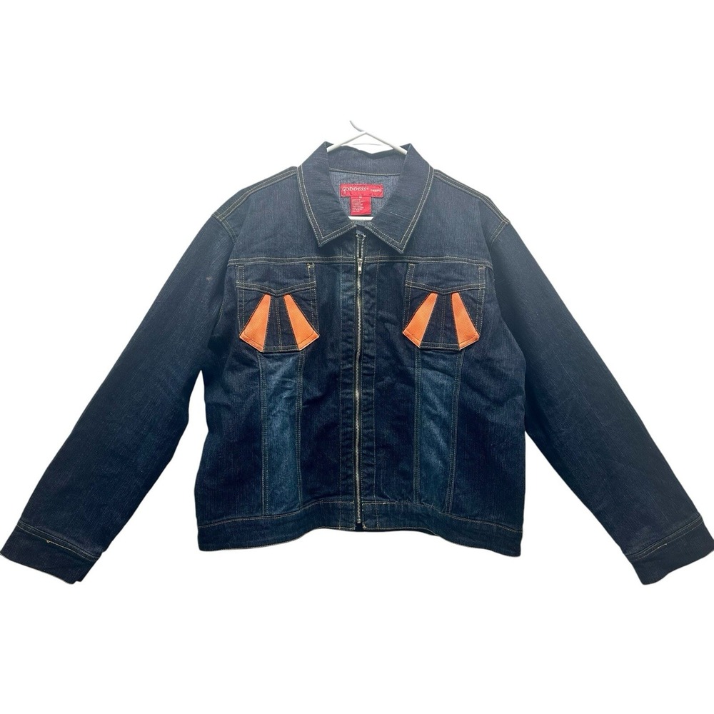 Goddess Jeans Cropped Dark Blue  Denim Girl's Jacket‎ Size 18